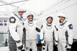 The four members of NASA's SpaceX Crew-12 mission to the International Space Station